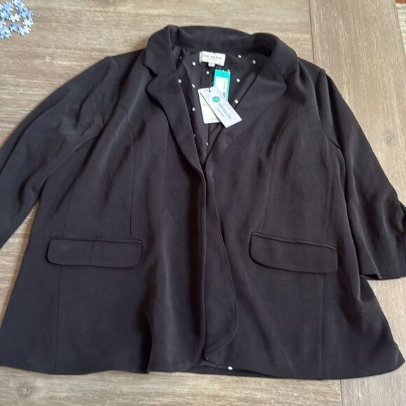 SKIES ARE BLUE Asa Modal Knit Blazer Black 2X Stitch Fix Nwt - Picture 6 of 7